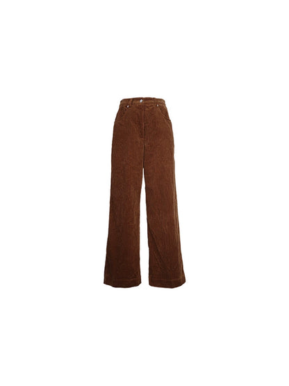 High-Waisted Cotton Velour Pants – Autumn & Winter Style