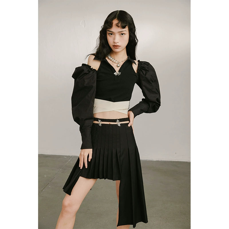 الفراشة A -LINE -High High Jeist Skirt