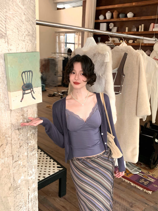 Tsubaki Rixu Cropped Knit Cardigan