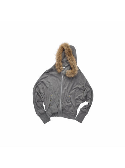 Fur Collar Hoodie & Pants Set