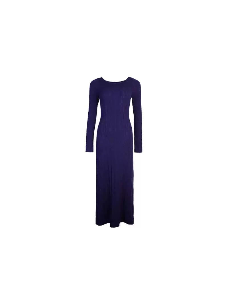 Retro Slim Waist Knitted Dress (Lanyun Collection)