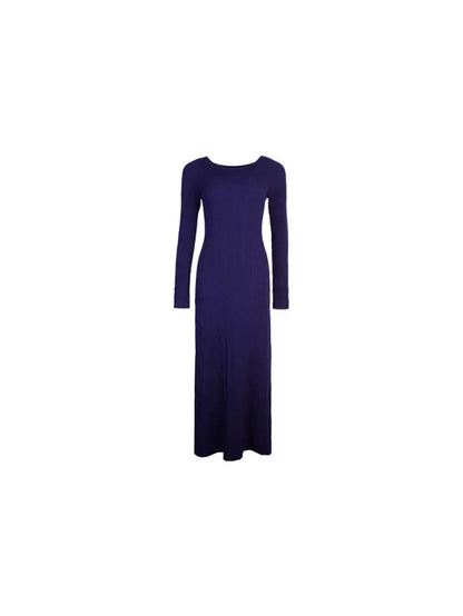 Retro Slim Waist Knitted Dress (Lanyun Collection)