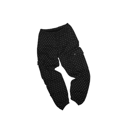 Cat Paw & Polka Dot Hoodie Set – Long and Short Layered Sweatshirt + Pants Suit