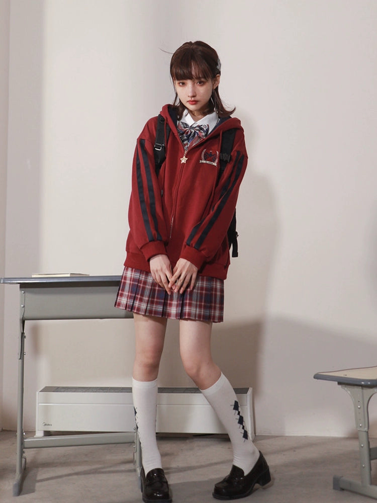 J762 Eric Academy JK Pleated Skirt