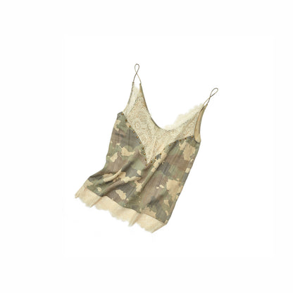 Camouflage Lace Rhinestone Camisole