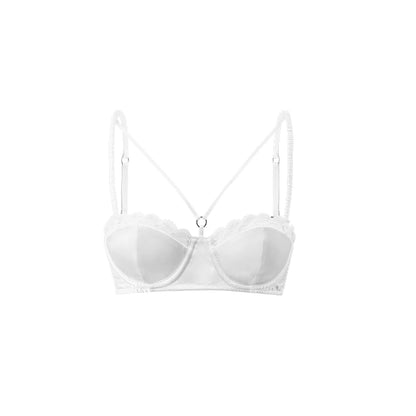 Comfortable Lace Satin Sports Bra