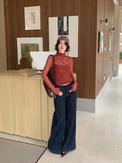 Texture Mystery Lace High-Neck Base Layer – Hong Kong Retro