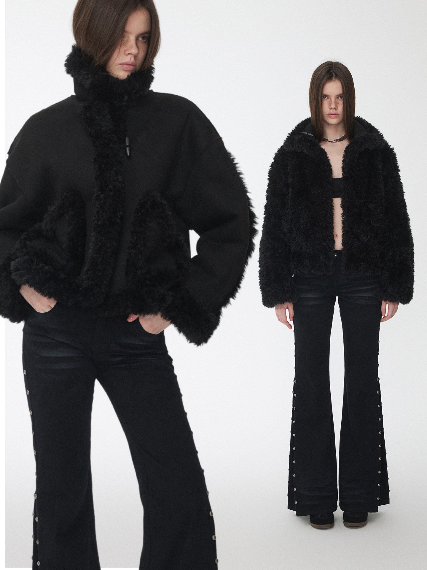 Reversible Suede Shearling Coat