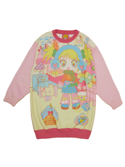 Pink Colorblock Knit Sweater | Cute Retro Oversized Jumper