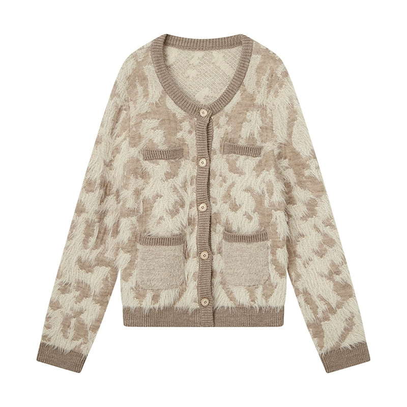 Grunge Mink Fleece Cardigan