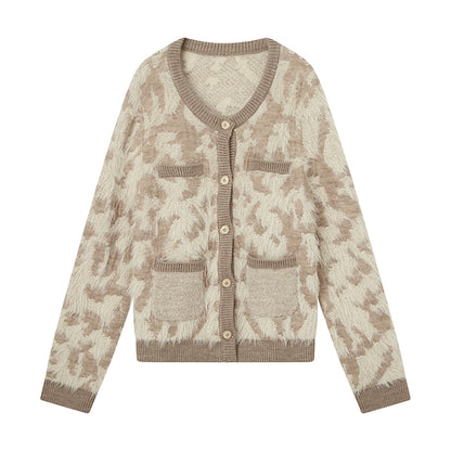 Grunge Mink Fleece Cardigan