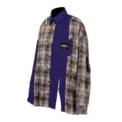 Purple Splice Loose Shirt