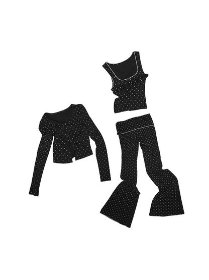 Cat Paw Lace Cardigan Set – Vest & Pants Hot Girl Co-ord