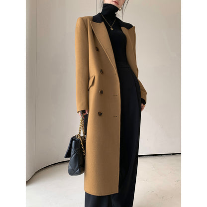 Chic Camel Wool Coat - Autumn/Winter