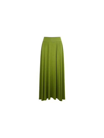 Spring Scarlet Song Green Maxi Skirt