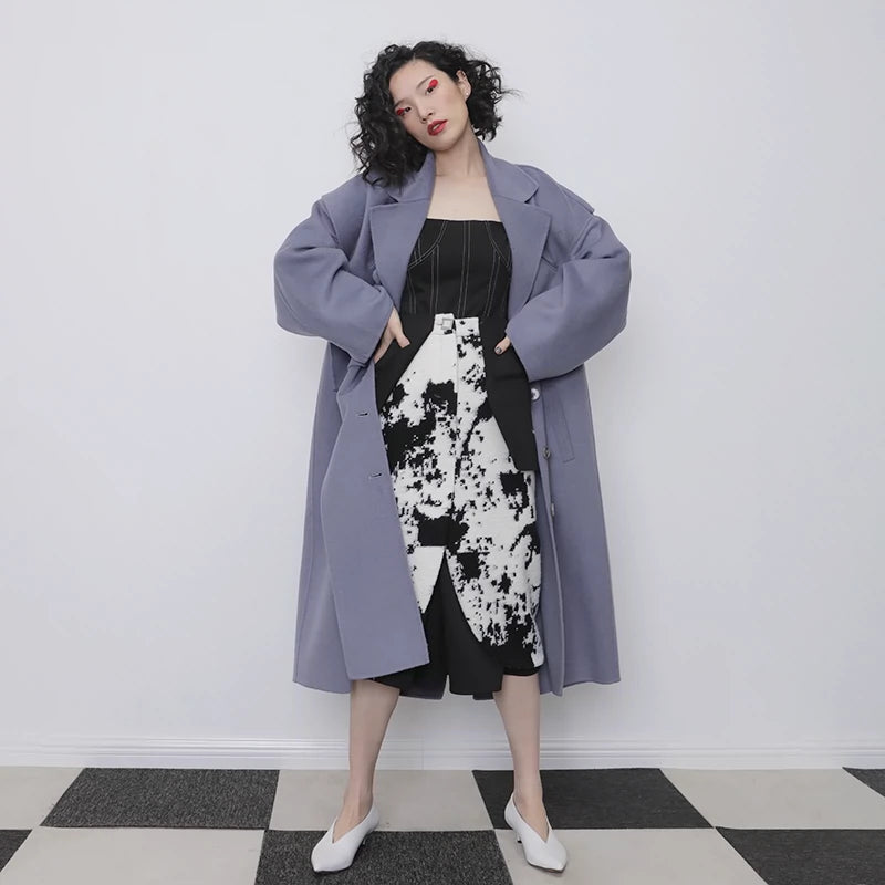 Handmade Double Faced Asymmetric Coat