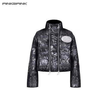 Electric Moon Double-Zip Short Unisex Y2K Jacket