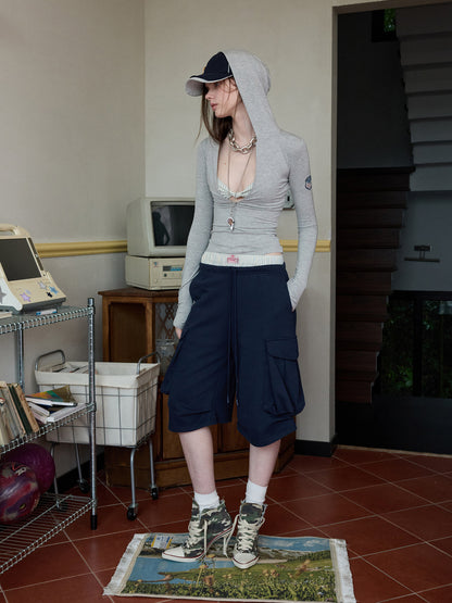 Zip-Front Hooded Slim-Fit Top