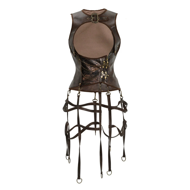 Dragon Chant Distressed Steampunk Vest