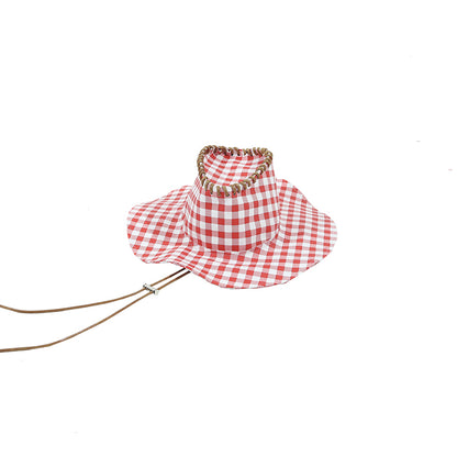 Cute Retro Western Check Hat