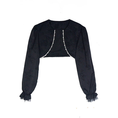 Cappotto corto nero perla