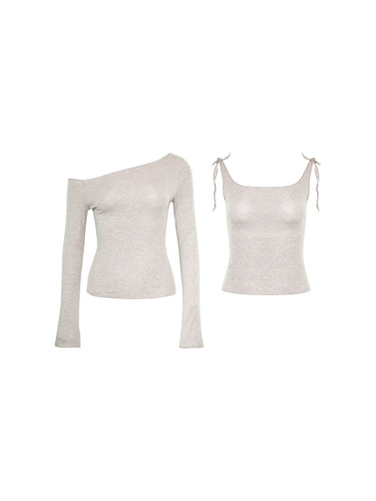 Spruce Wilderness Tencel Camisole & Off-Shoulder Tee Set