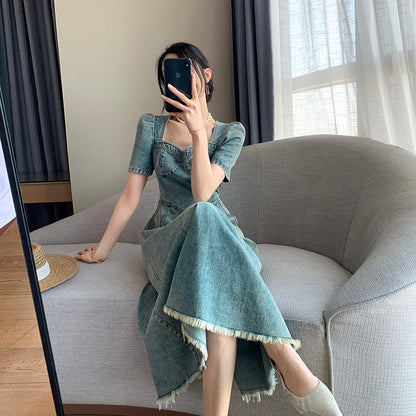 Blue Denim Dress 2023 Summer