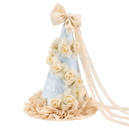 French Rococo Cookie Hat | Cream Lace Bonnet