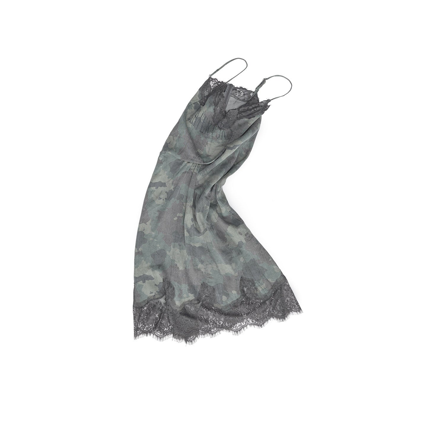 Camouflage Lace Mesh Midi Dress