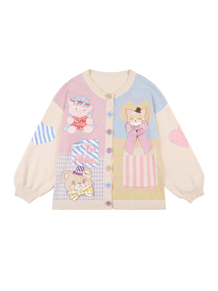 C6542 Sweet Dream Dollhouse Multicolor Heavy Sweater Jacket