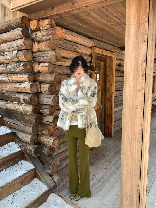 Wild Leopard Mystery Leopard Print Eco Fur Coat
