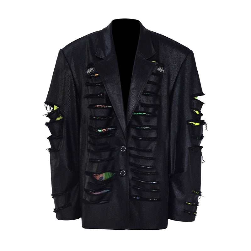 Digital Silhouette Blazer – Inner Destruction-Inspired Avant-Garde Design