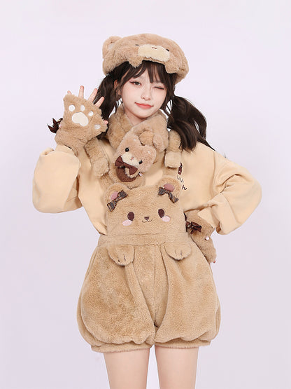 Bear Small Animal Series: Bear, Cat & Lamb Scarf, Hat, Gloves