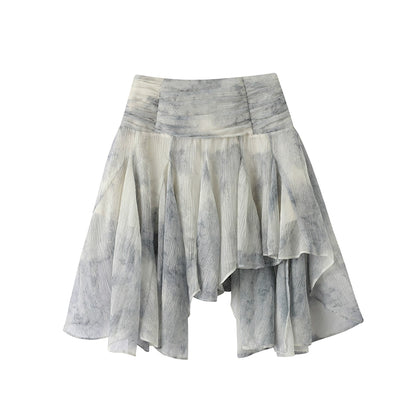 Tie Dyed Sunscreen Shirt Skirt Set