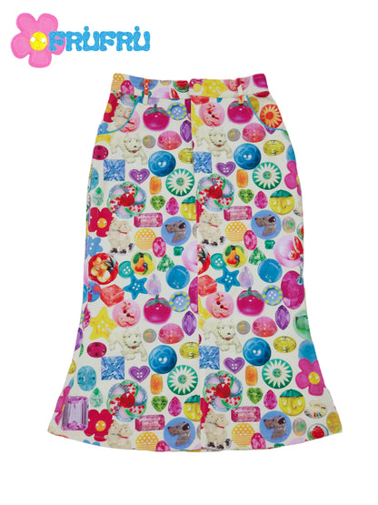 Cartoon Print Mini Skirt | Cute Y2K Spring Skirt