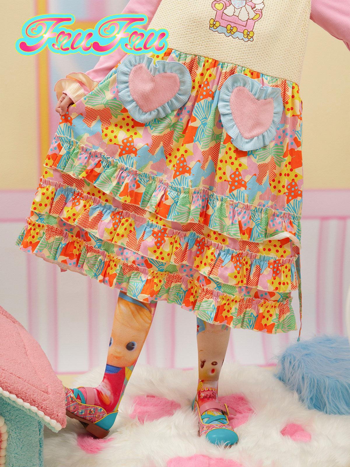 Knitted Patchwork Vest Dress | Cute Embroidered Sweater Dress