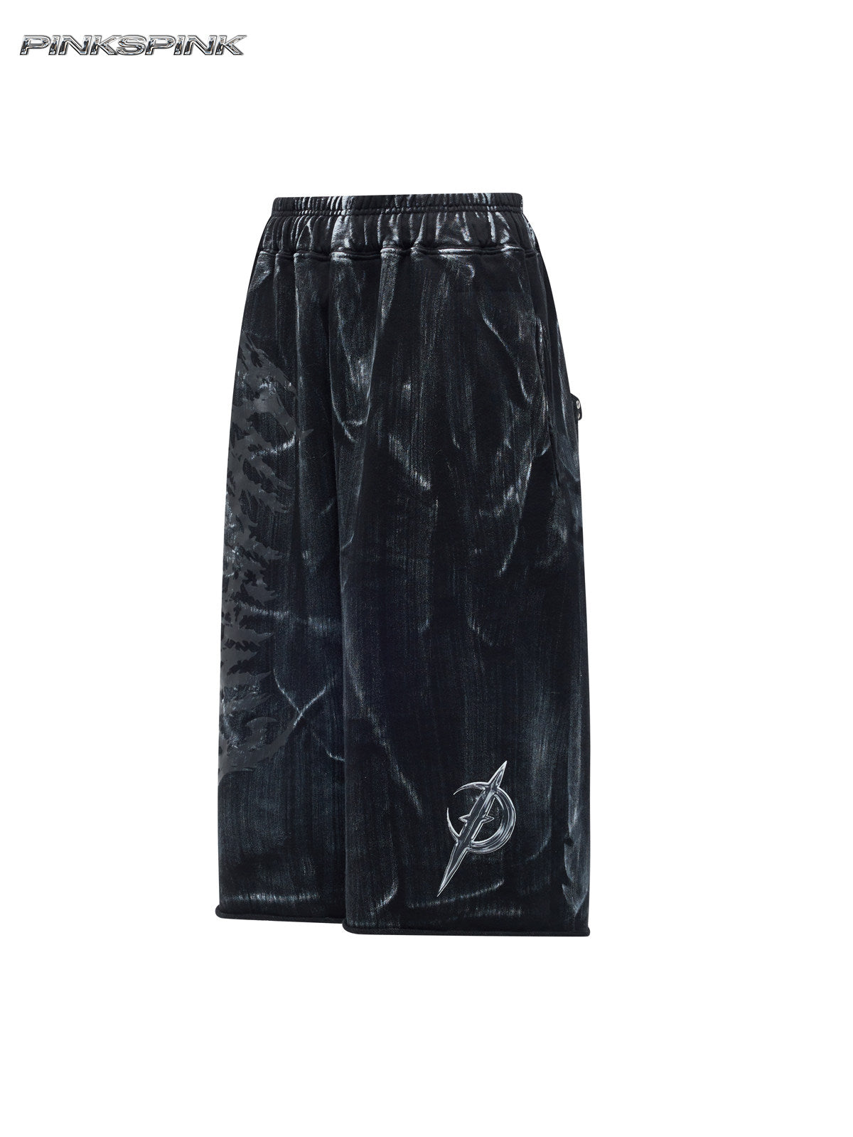 Electric Moon Painted Layered Sweatpants – Unisex Y2K Street 7/8 Length