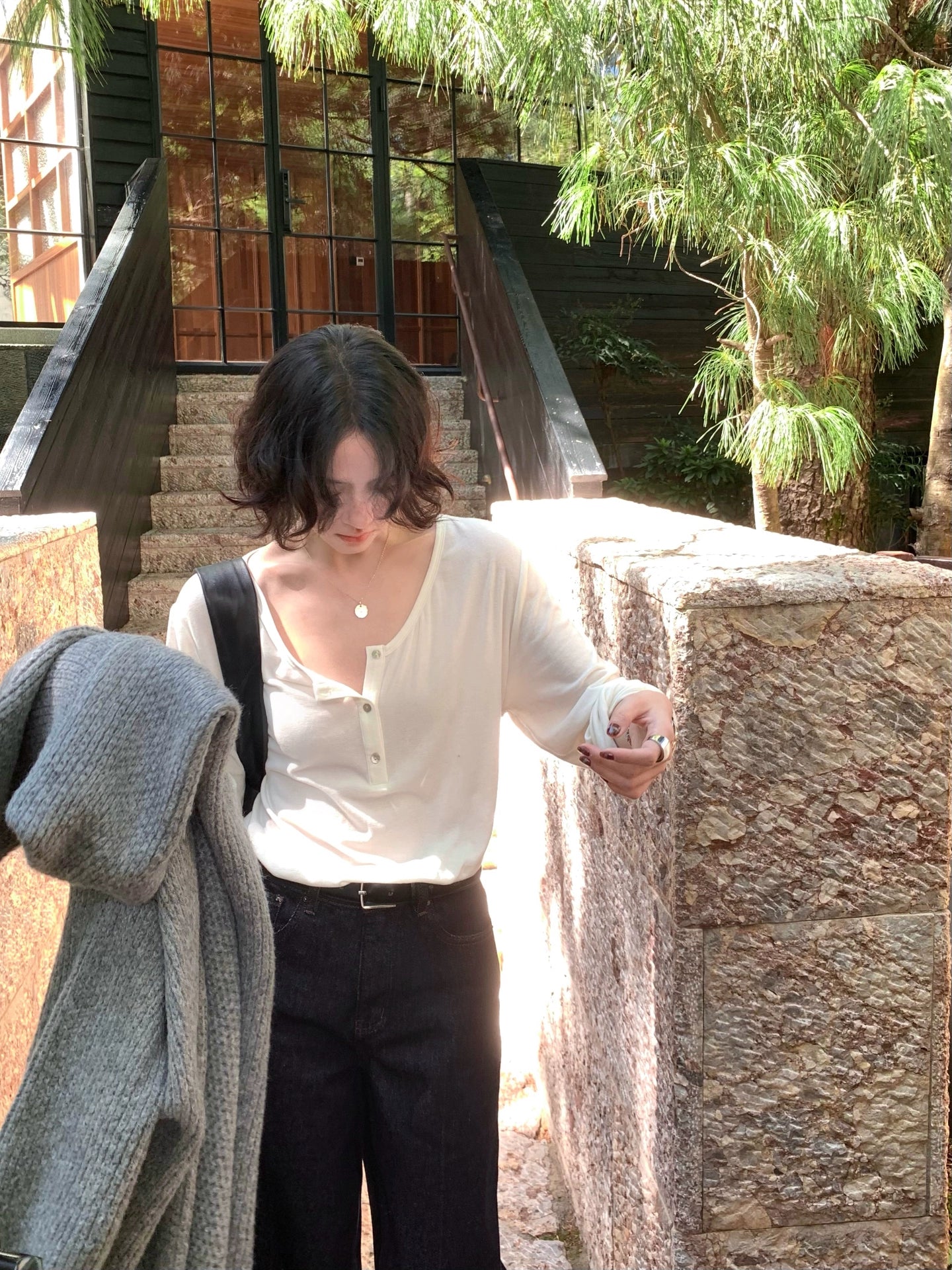 Cloud Walk Tencel Wool-Blend Long Sleeve Top – Retro Autumn/Winter Edition