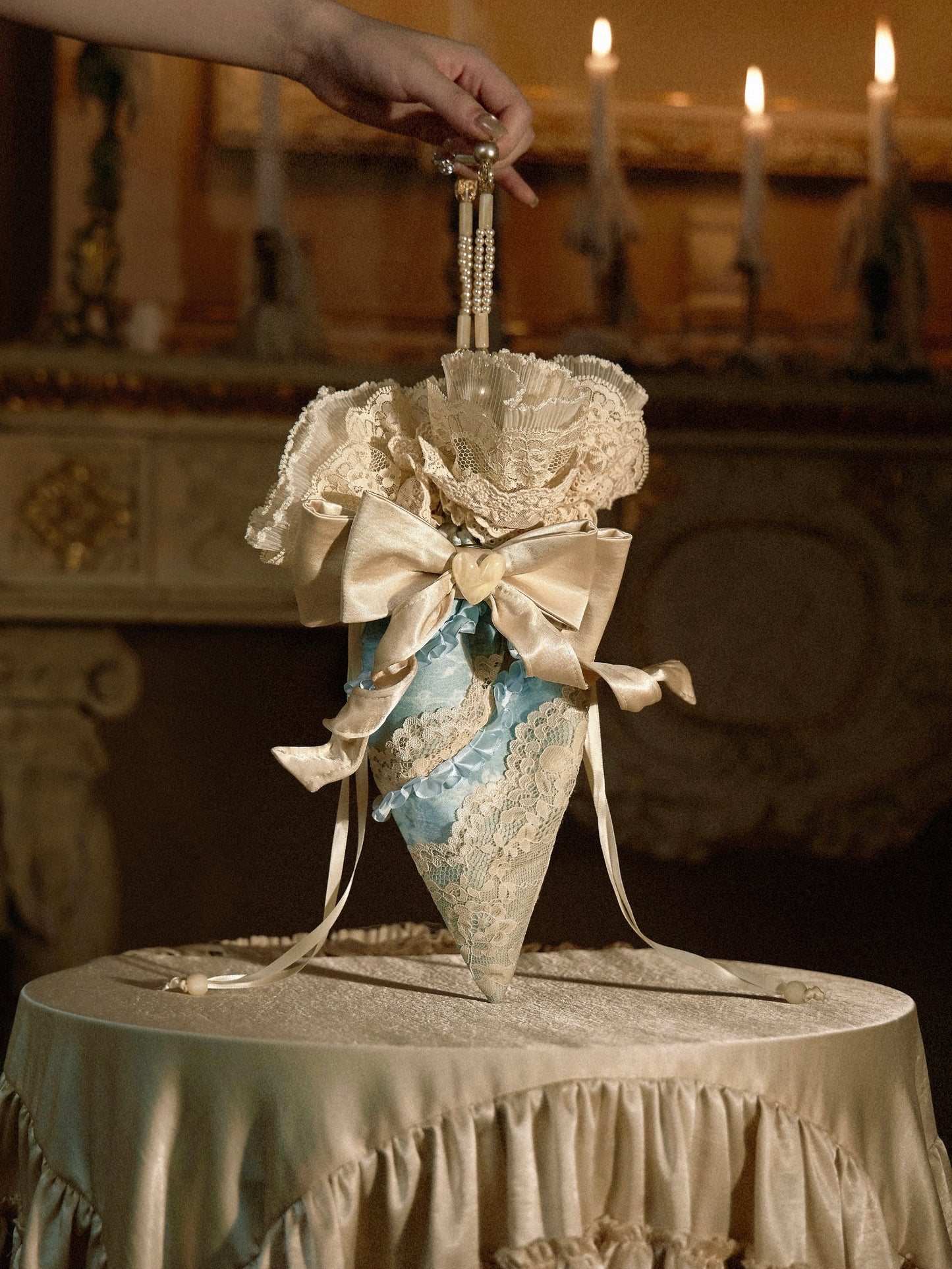 Mousse Rendezvous French Rococo Retro Cream Beige Piping Bag/Tote Bag