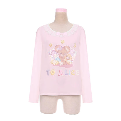 Bobo Sweet Mouse Lace Printed T-Shirt