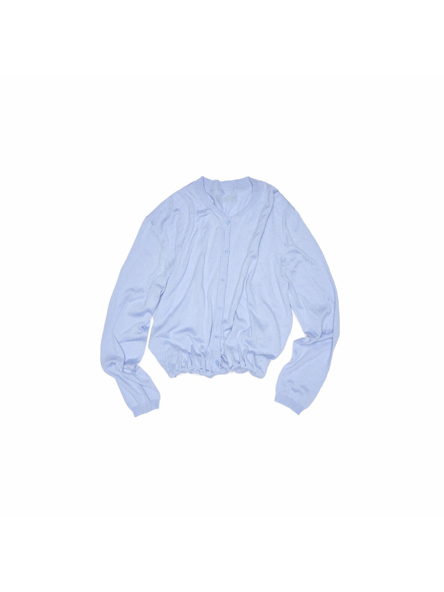Tulip Sleeve Wool Knit Cardigan