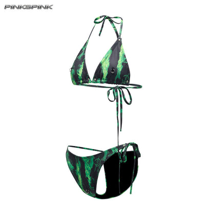 2025AW Electric Moon Flame Neon Green Swimsuit