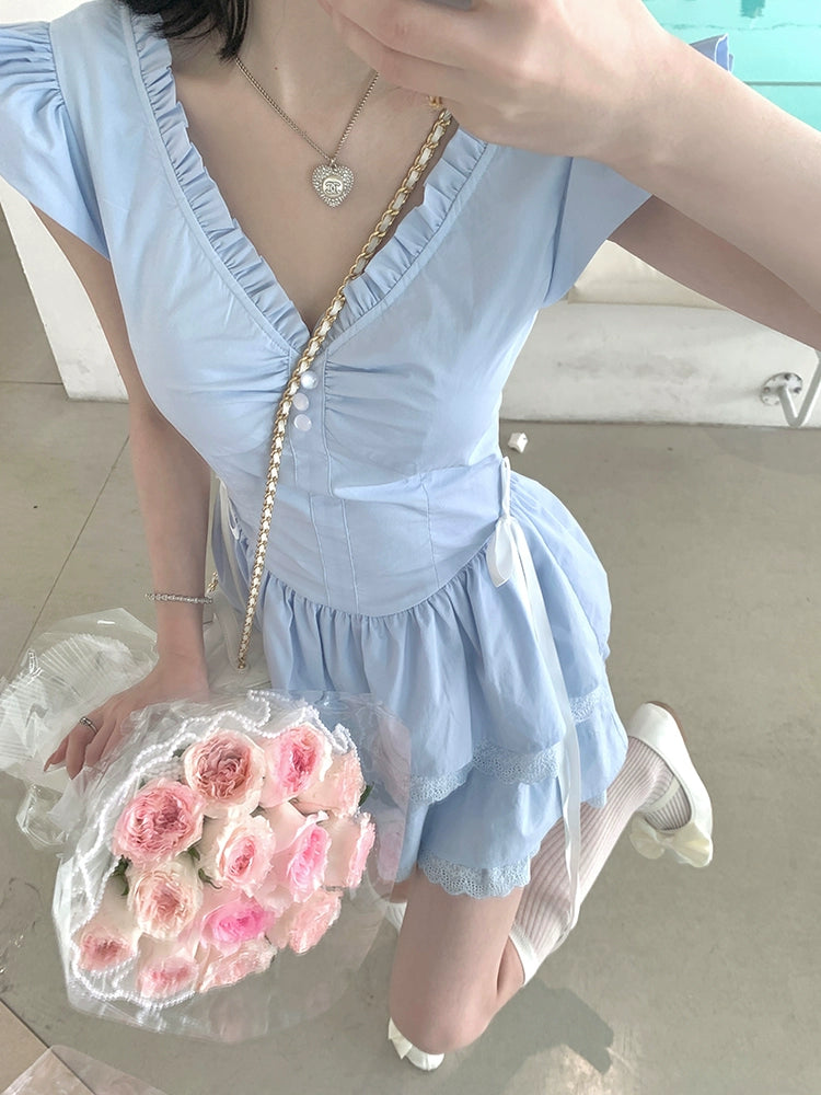 [Seaside Diary] Blue Princess Cake Dress - Summer Edition