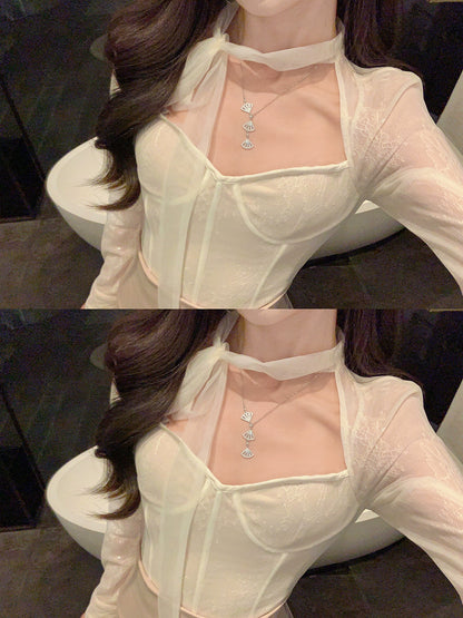 Sexy Lace Slim Fit Top by Sheng Sheng