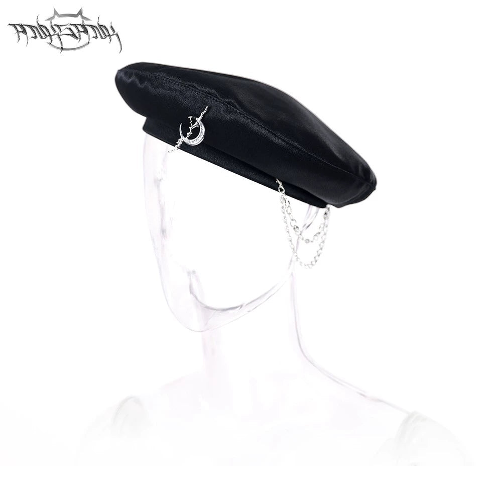 Punk Pearl Chain Beret