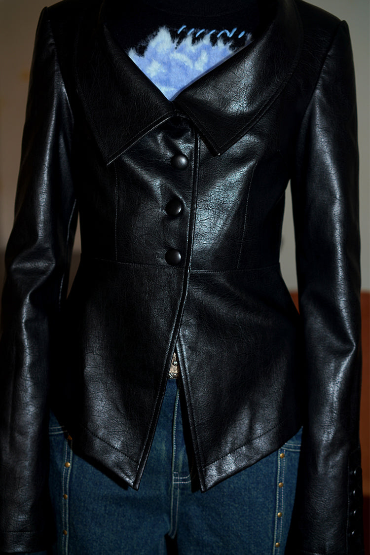 Vintage Chic Leather Jacket