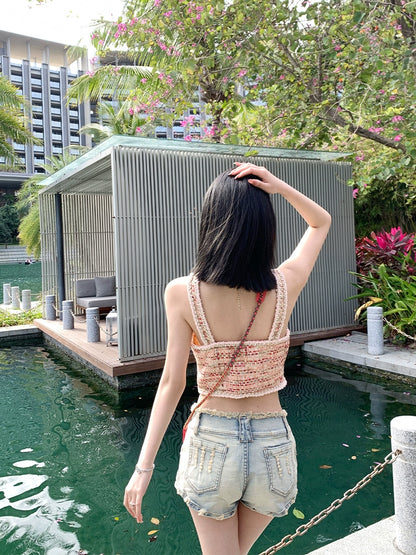 [Taoqianjin] Small Fragrant Backless Tank Top - Multifunctional Tube Top for Summer