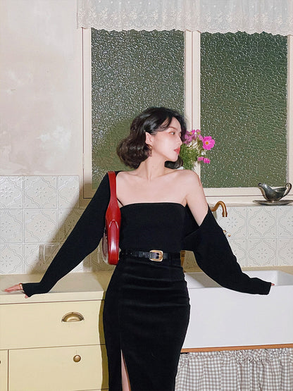 Vintage Corduroy A-Line Slit Skirt – Hong Kong Retro Fall/Winter Classic