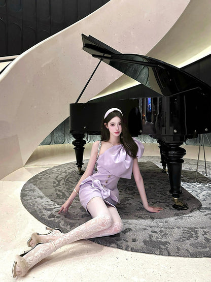 Cheongsam-Inspired Blue Bridal Gown – Luxe Morning Robe for Adult Occasions