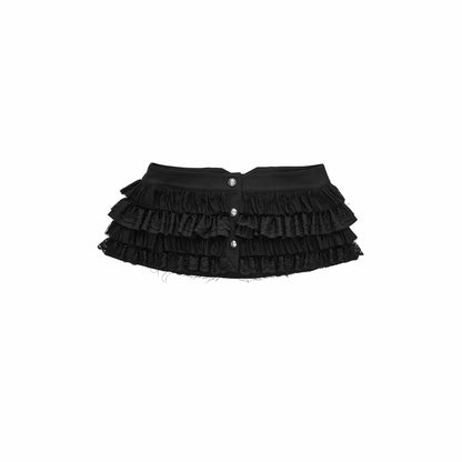Buckle Waist Cake Skirt
